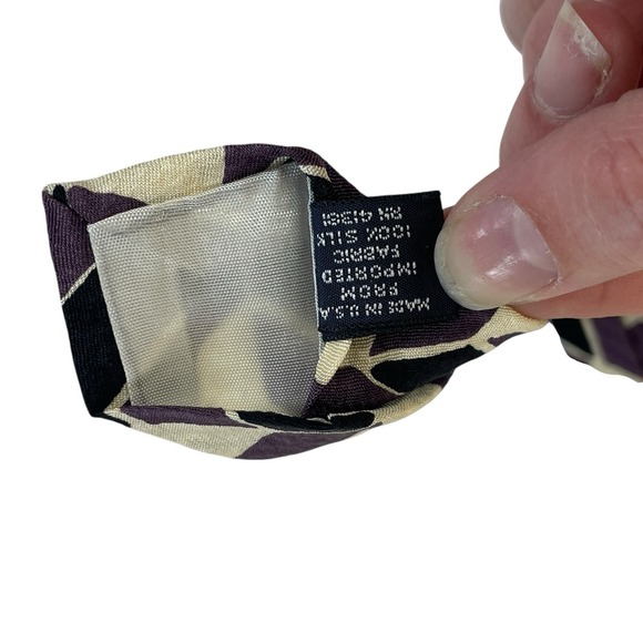 Vintage 90s Polo Ralph Lauren Silk Tie Geometric Art Deco Pattern - Picture 3 of 9